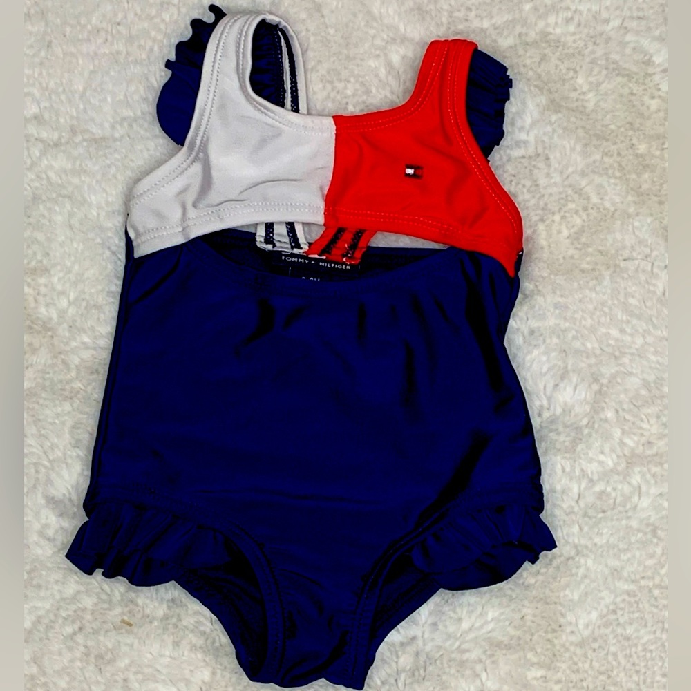 Tommy Hilfiger Infant Red White And Blue Swimsuit